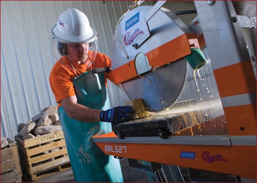 Norton diamond blade at work