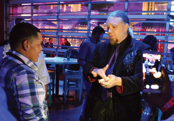 The South of 40 event promises fun, entertainment and networking. Shown is a magician who kept the guests guessing in 2015.