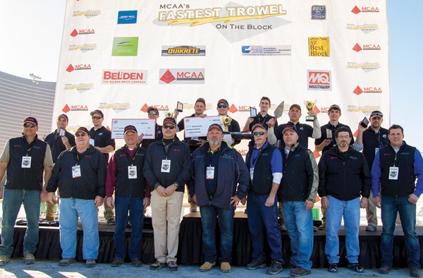 Winners of the 2016 MCAA Masonry Skills Challenge.