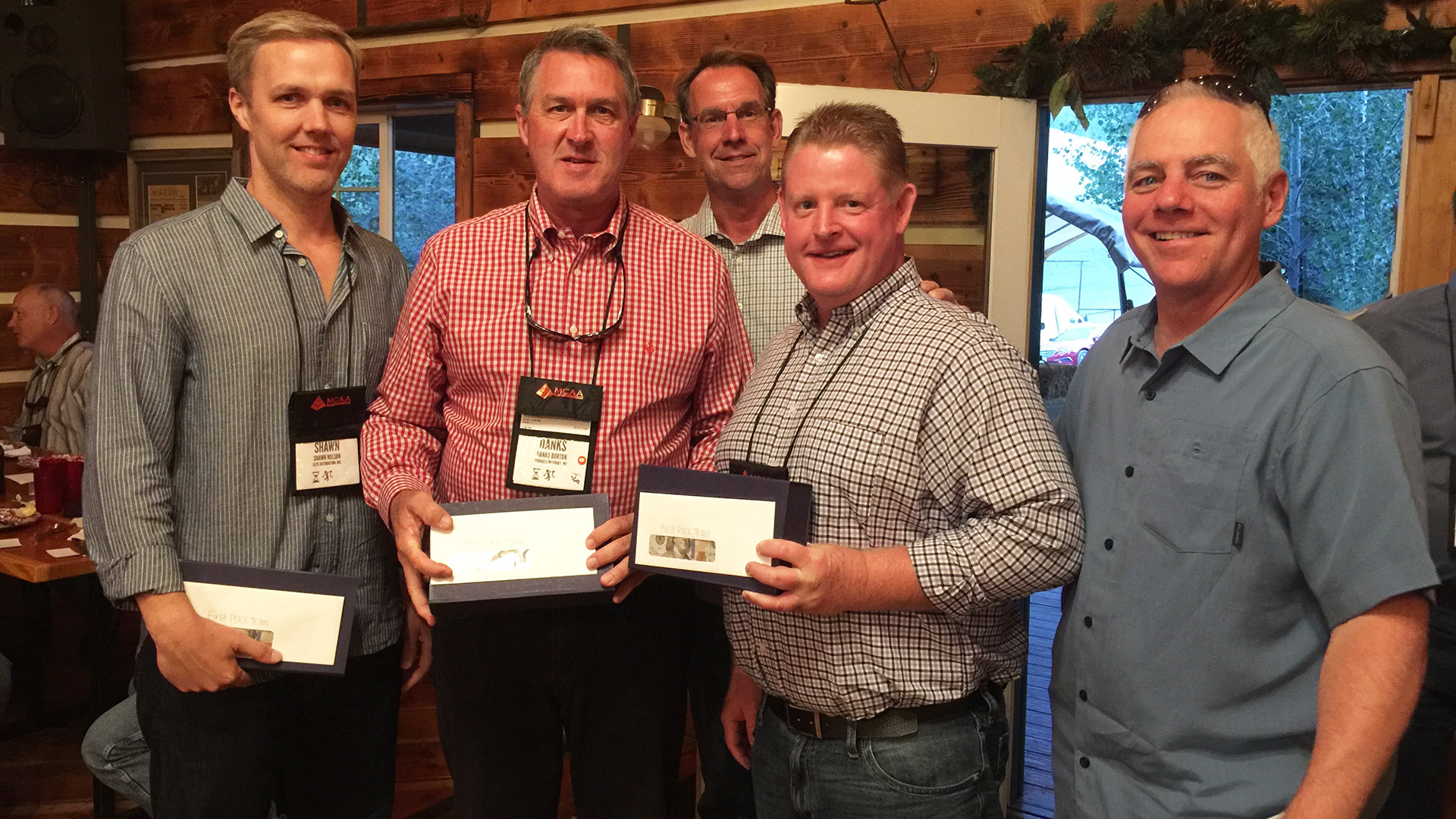Left to right: Shawn Nelson, Danks Burton, Todd Fredrick, Matt Dwyer, Dick Dentinger