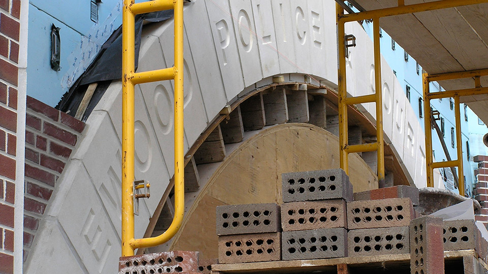 Image J: Vault under construction, exterior