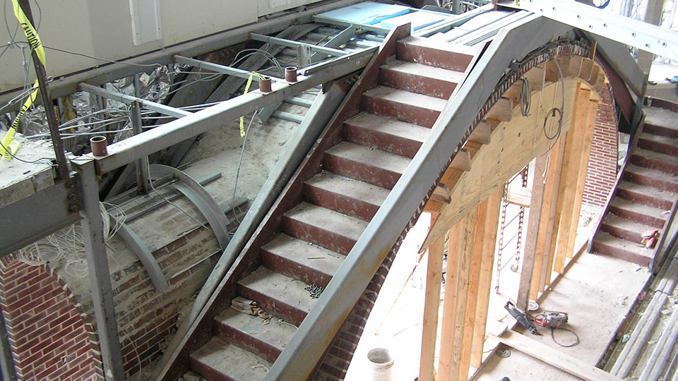 Image P: Vault under construction