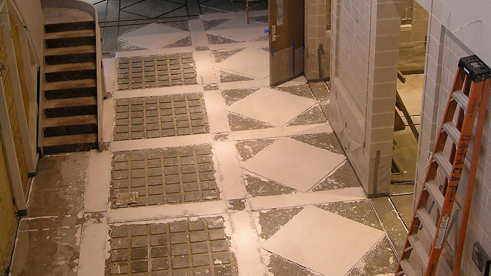 Image E: Lobby terrazzo, in process