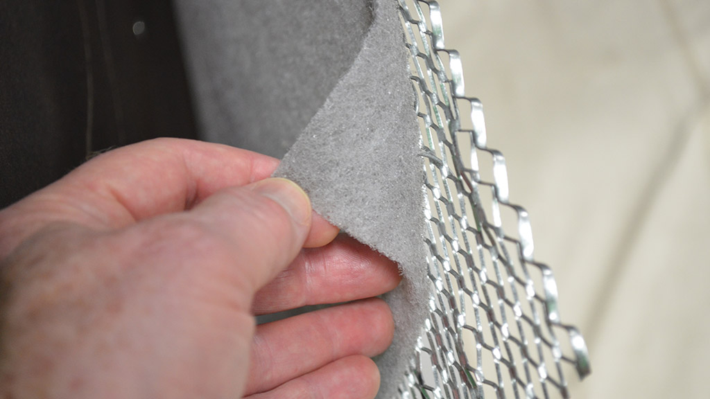 Figure 2 — Self-furring metal lath with mesh drainage plane.