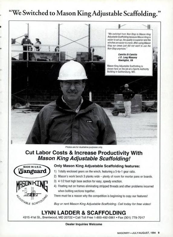 Masonry Magazine August 1994 Page. 9