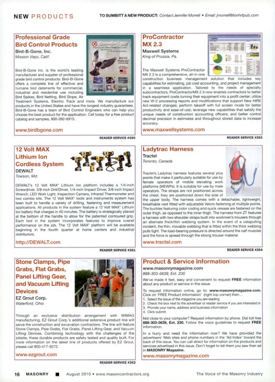Masonry Magazine August 2010 Page. 18