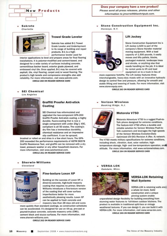 Masonry Magazine September 2008 Page. 18